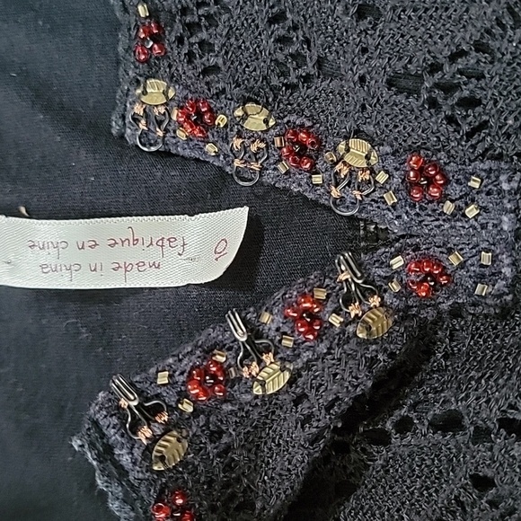 Women's Free People Bohemian Festival Dress, Black/Red, Size 10, EUC - Picture 5 of 14